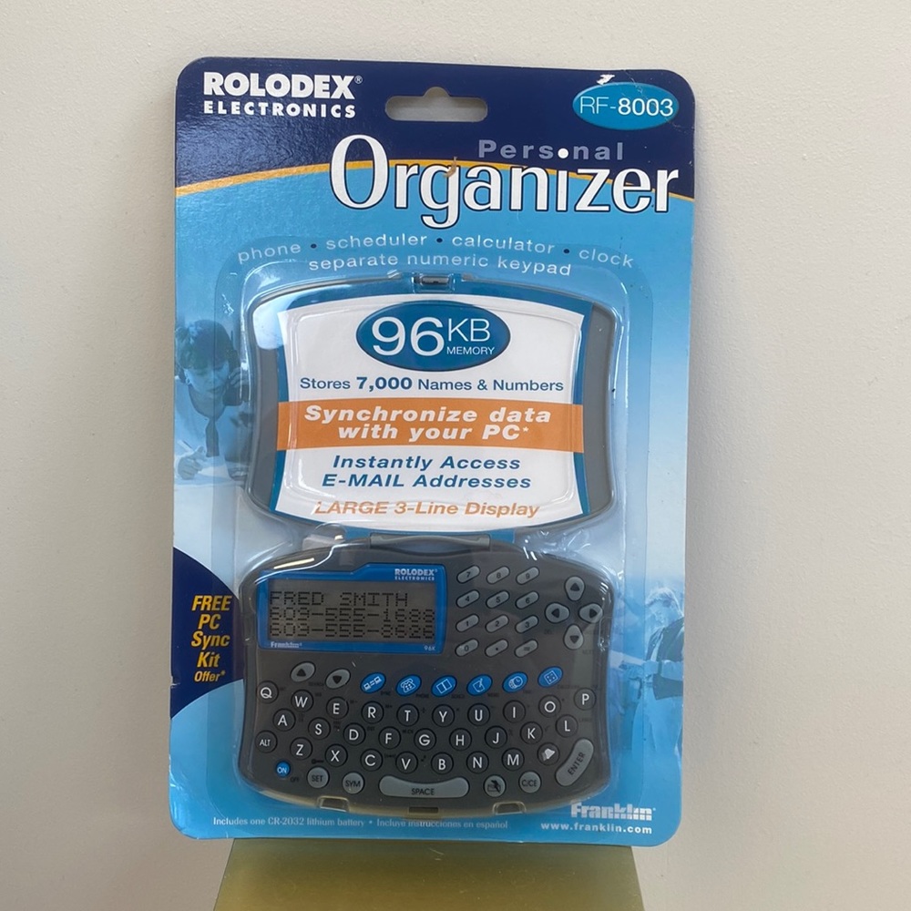 2001 Rolodex Personal Organizer RF-8003